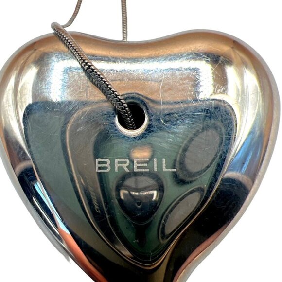 Breil Silver Tone Heart Pendant Necklace A96 - Picture 9 of 9